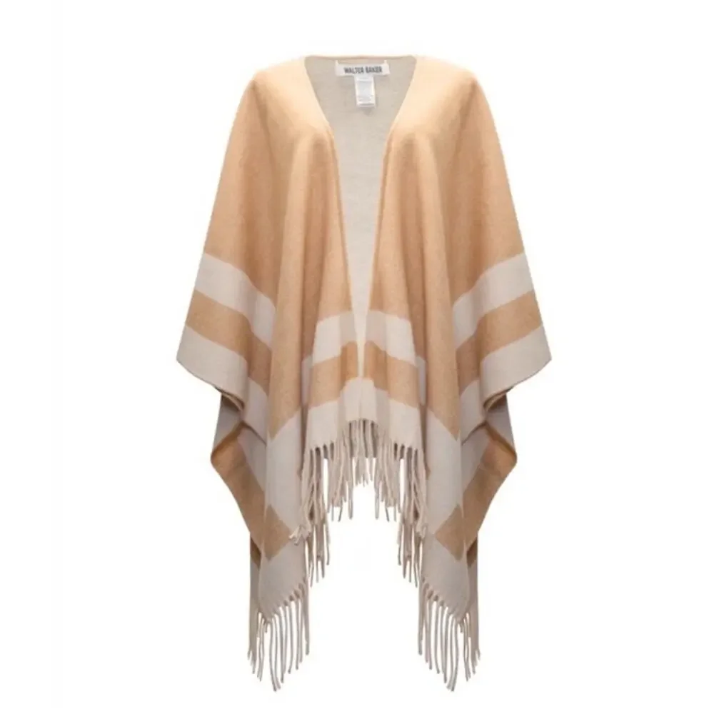 WALTER BAKER Verushka Reversible Poncho Camel/Ivory